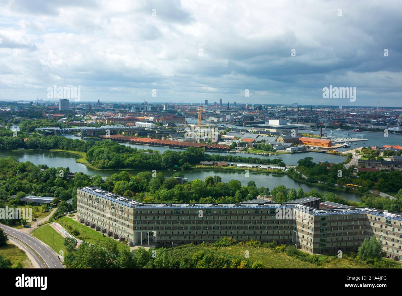 Copenhague, Koebenhavn: Vue de l'île d'Amager au centre ville, en , Zélande, Sealand, Sjaelland,Danemark Banque D'Images