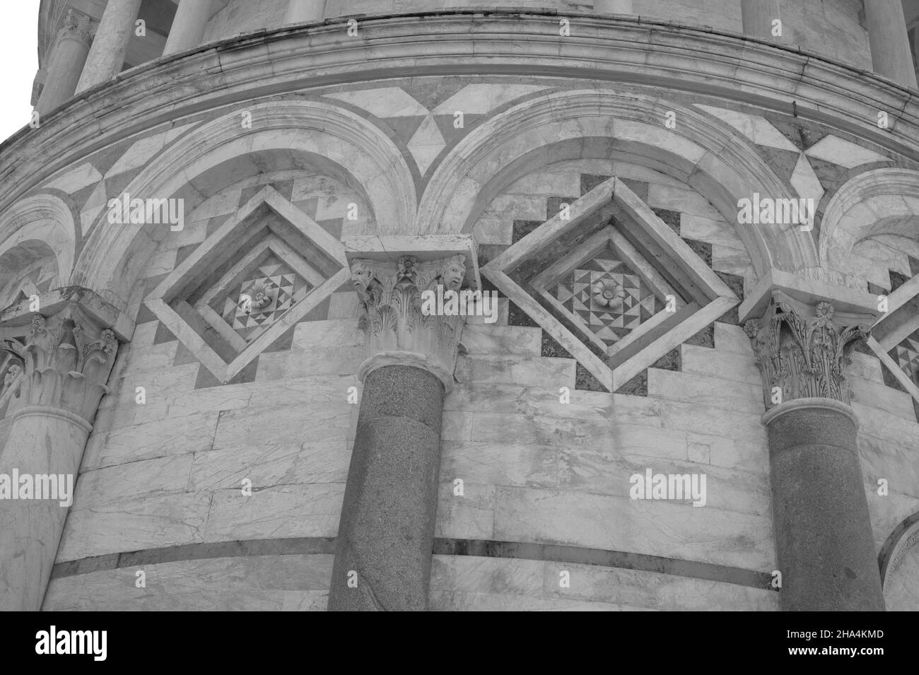 la tour principale de pise à la place des miracles (piazza dei miracoli) à toscany, italie Banque D'Images