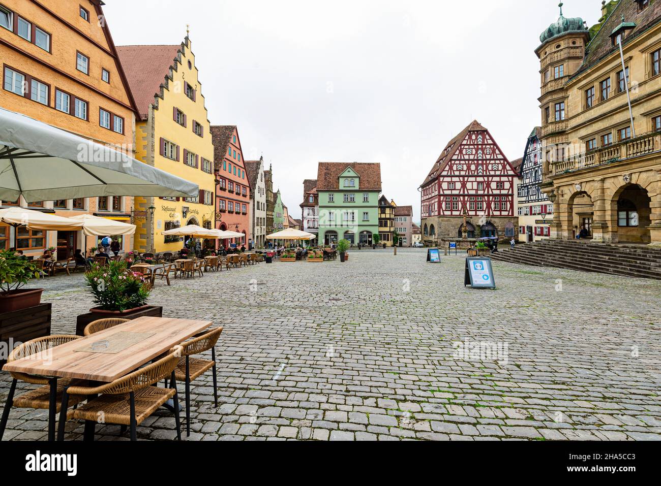 place du marché à rothenburg ob der tauber sur la route romantique Banque D'Images