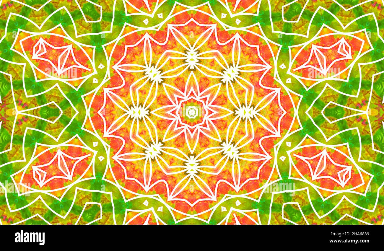 mandala,composition de fleurs Banque D'Images