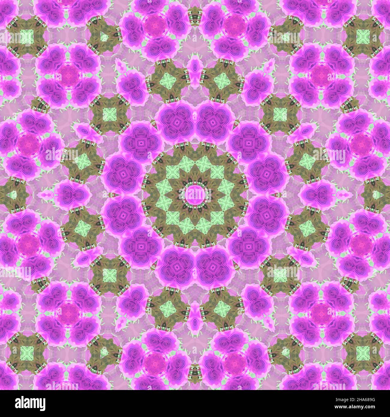 mandala,composition de fleurs Banque D'Images