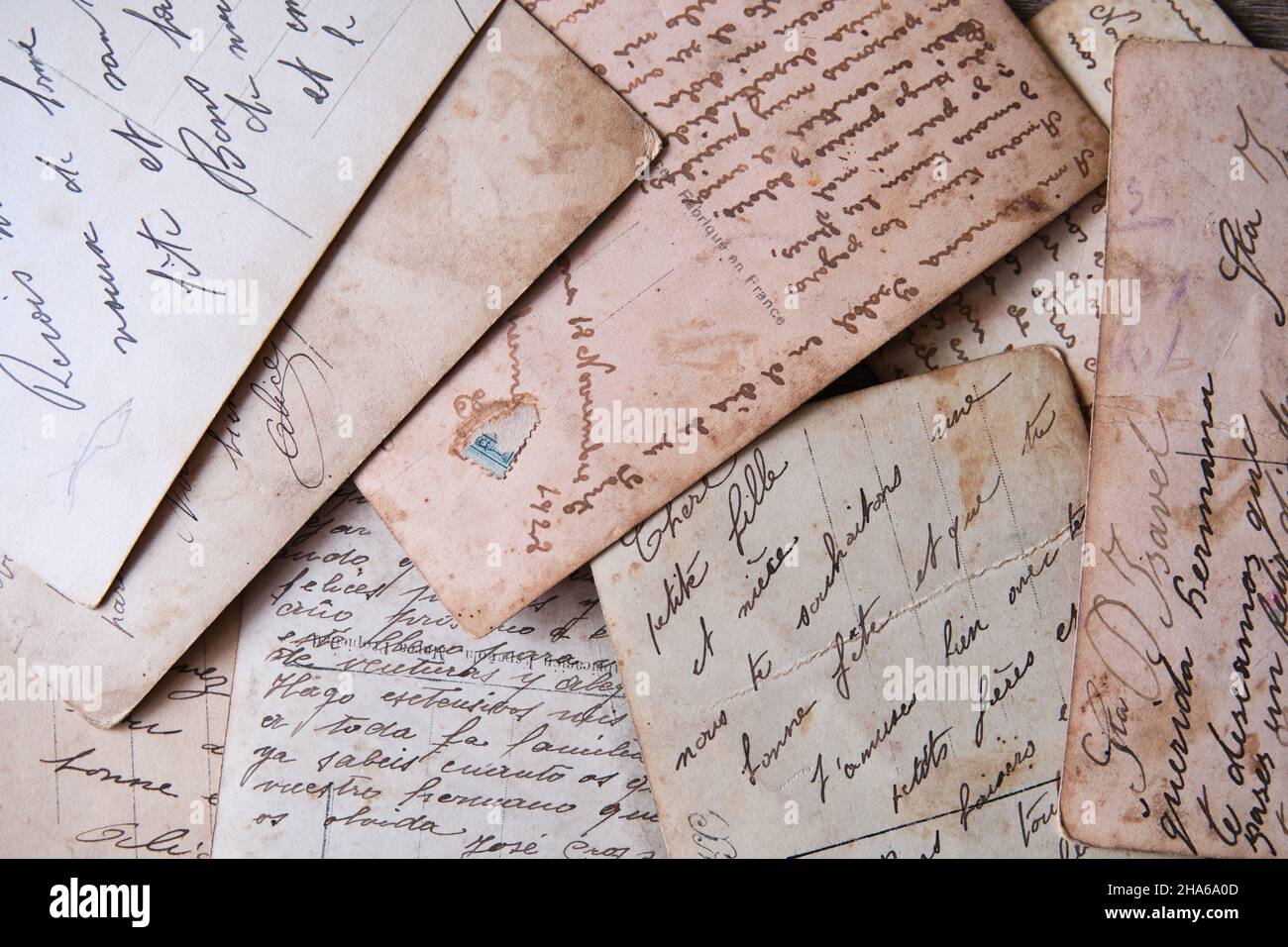anciennes lettres manuscrites Banque D'Images