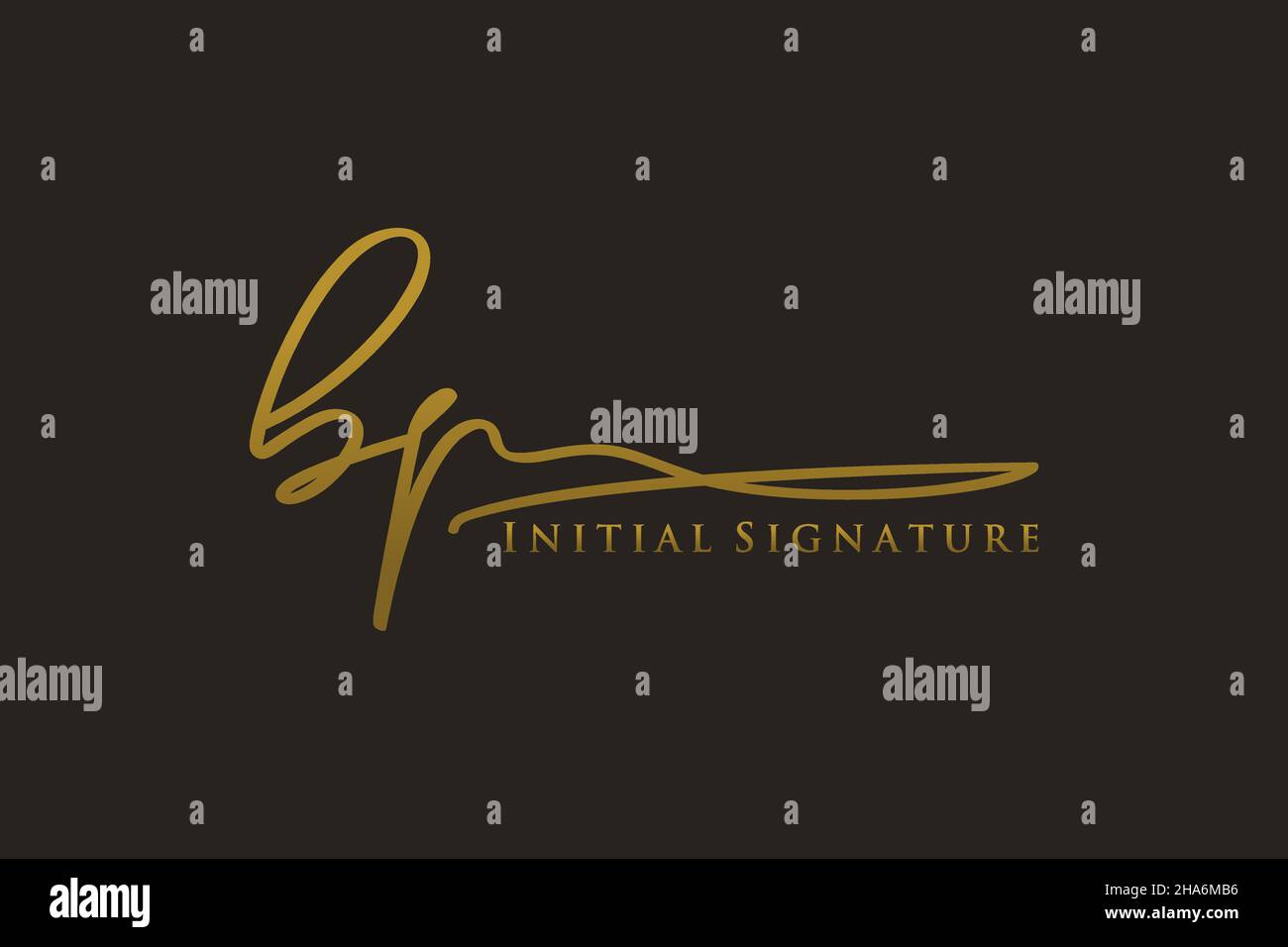 BP lettre Signature logo Template Design élégant logo.Illustration du vecteur de lettrage calligraphique dessiné à la main. Illustration de Vecteur