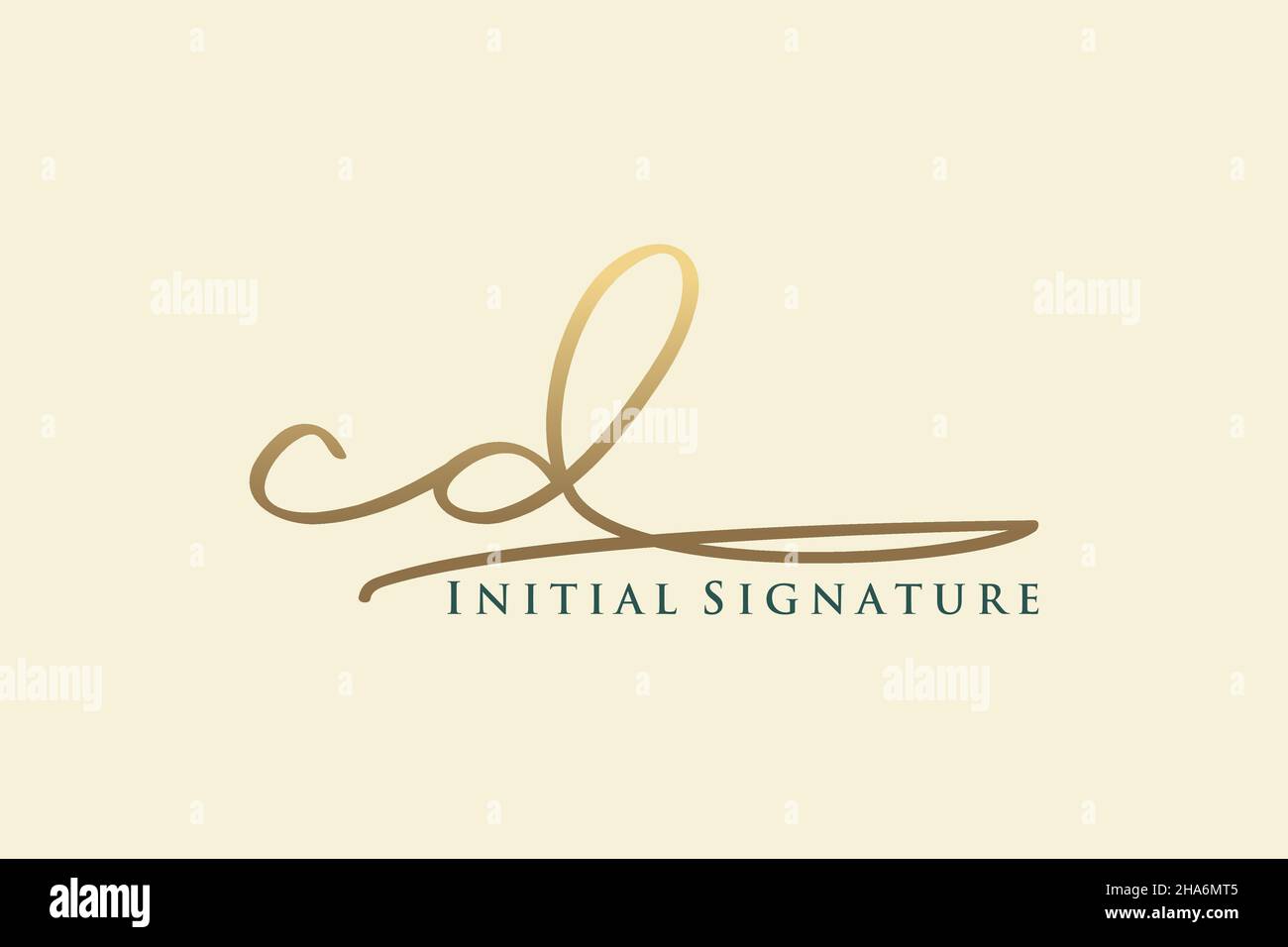 CD lettre Signature logo Template Design élégant logo.Illustration du vecteur de lettrage calligraphique dessiné à la main. Illustration de Vecteur