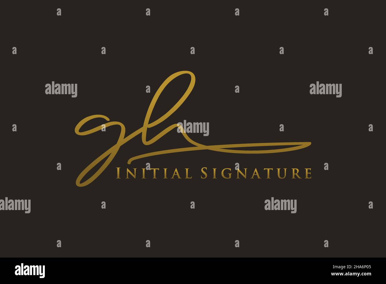 GH lettre Signature logo Template Design élégant logo.Illustration du vecteur de lettrage calligraphique dessiné à la main. Illustration de Vecteur