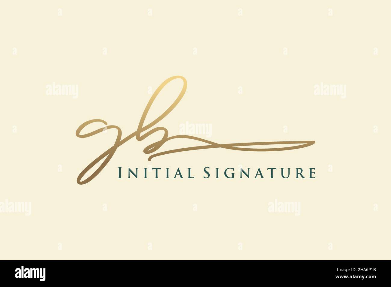 GB lettre Signature logo Template Design élégant logo.Illustration du vecteur de lettrage calligraphique dessiné à la main. Illustration de Vecteur