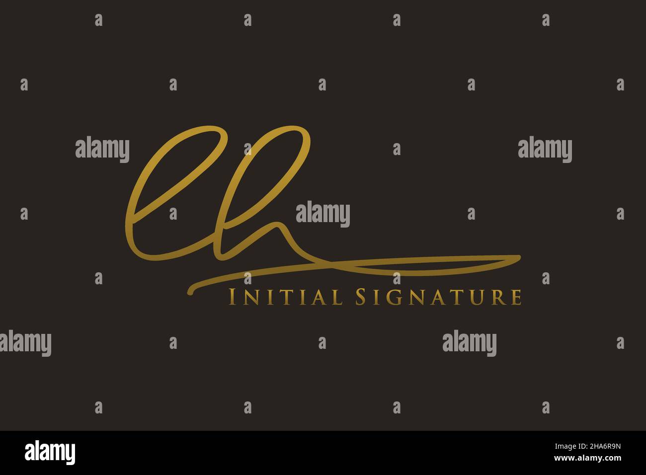 LH Letter Signature logo Template logo élégant.Illustration du vecteur de lettrage calligraphique dessiné à la main. Illustration de Vecteur