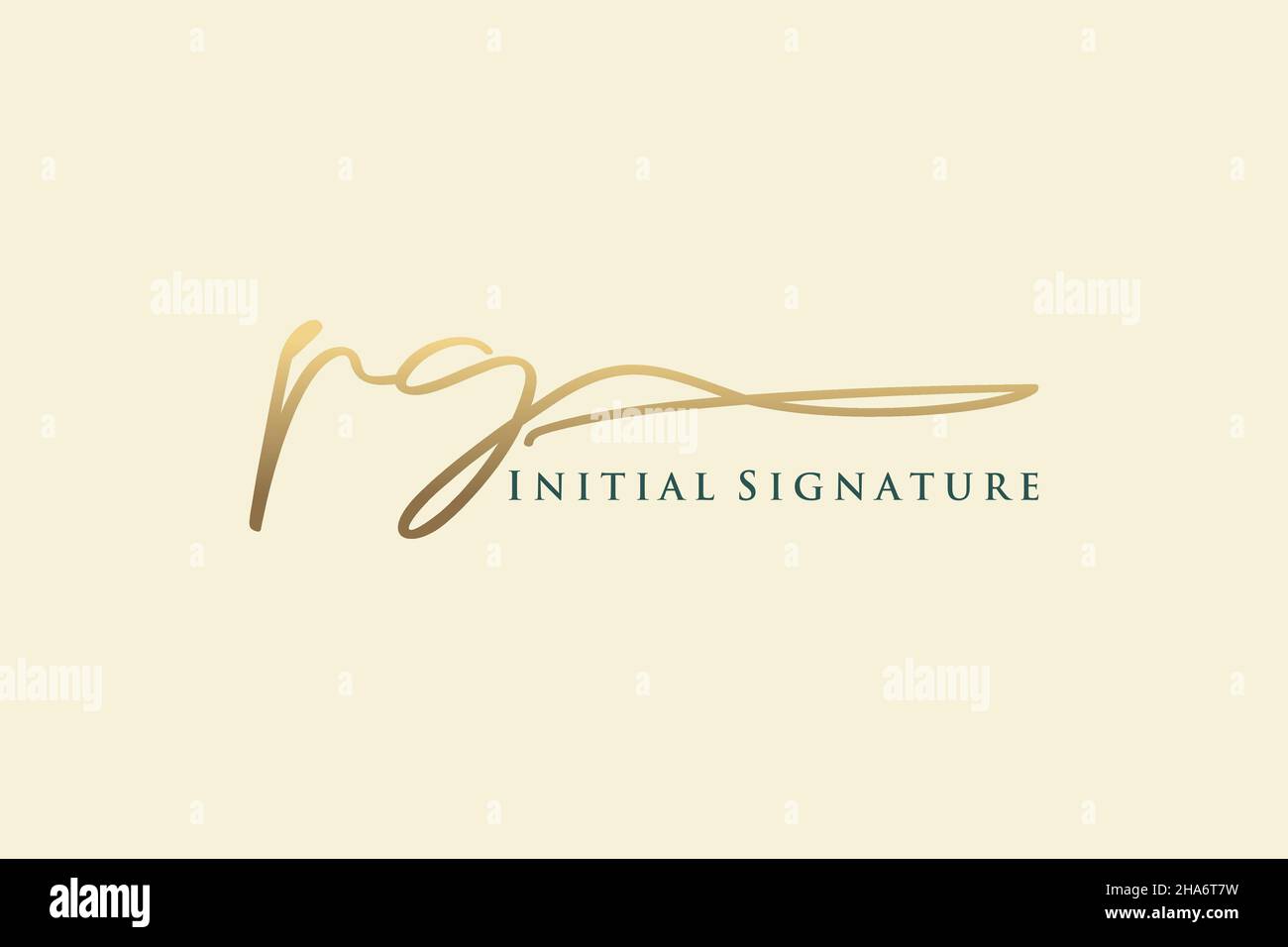 PG lettre Signature logo Template Design élégant logo.Illustration du vecteur de lettrage calligraphique dessiné à la main. Illustration de Vecteur