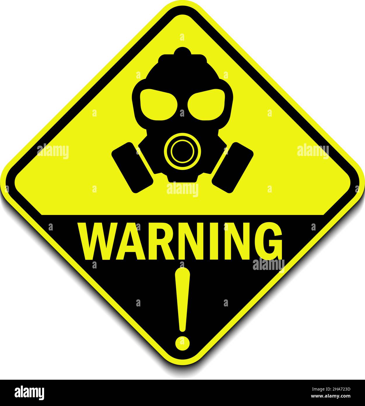Danger lié aux gaz, respirateur Ware, avertissement de risque lié à la poussière avec masque en Danger lié aux gaz, respirateur Ware, avertissement de risque lié à la poussière avec masque en