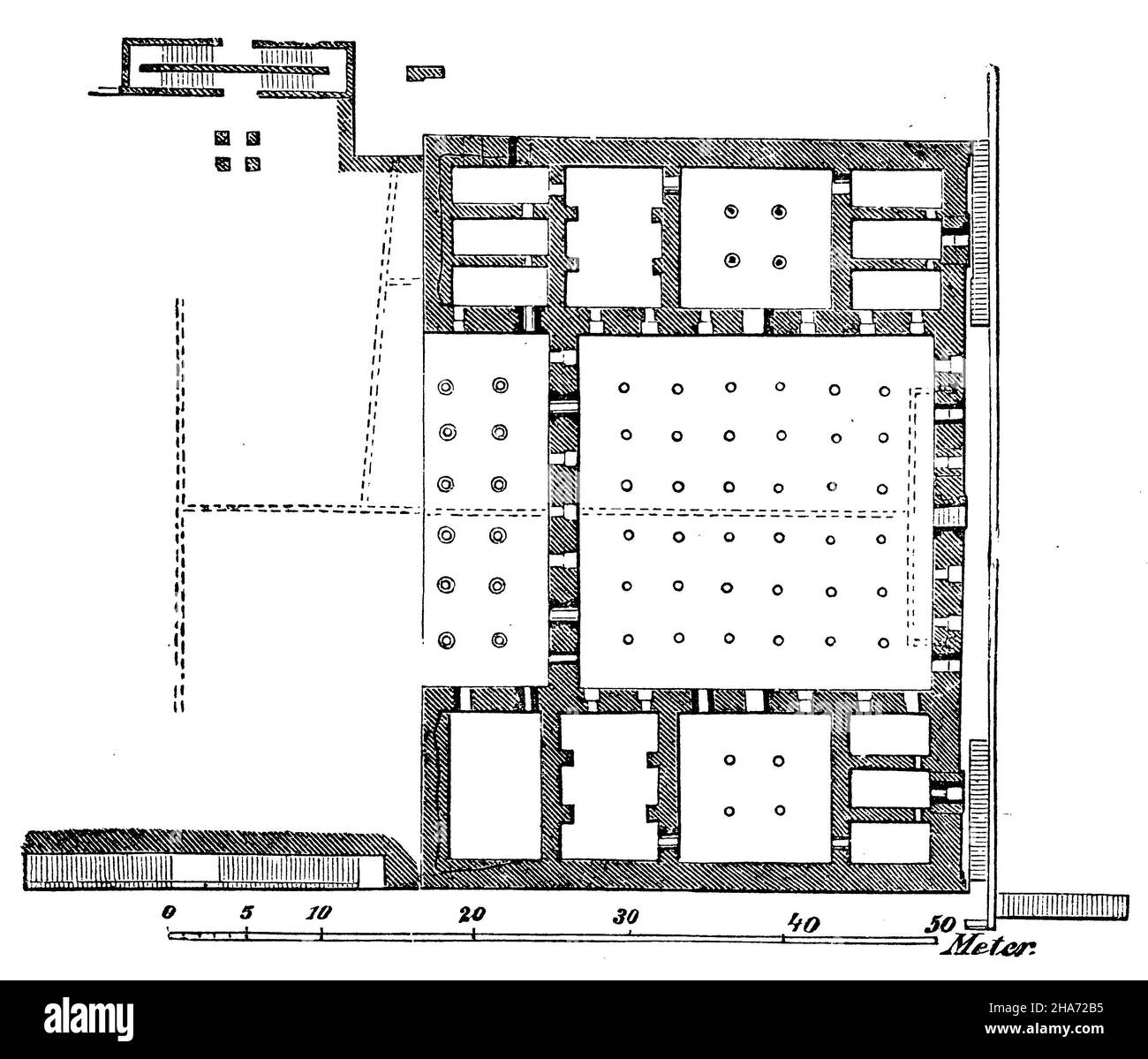 Palais des Xerxès: Plan de terrain, , (livre d'histoire d'art, 1887) Banque D'Images