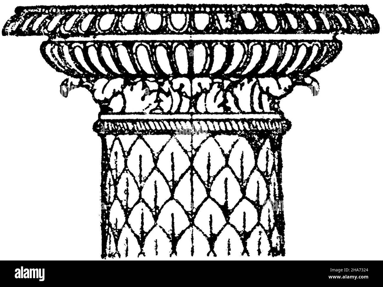 Boulet de candélabre : extrémité supérieure d'un bougelabre romain, , ML (livre de motifs, ) Banque D'Images