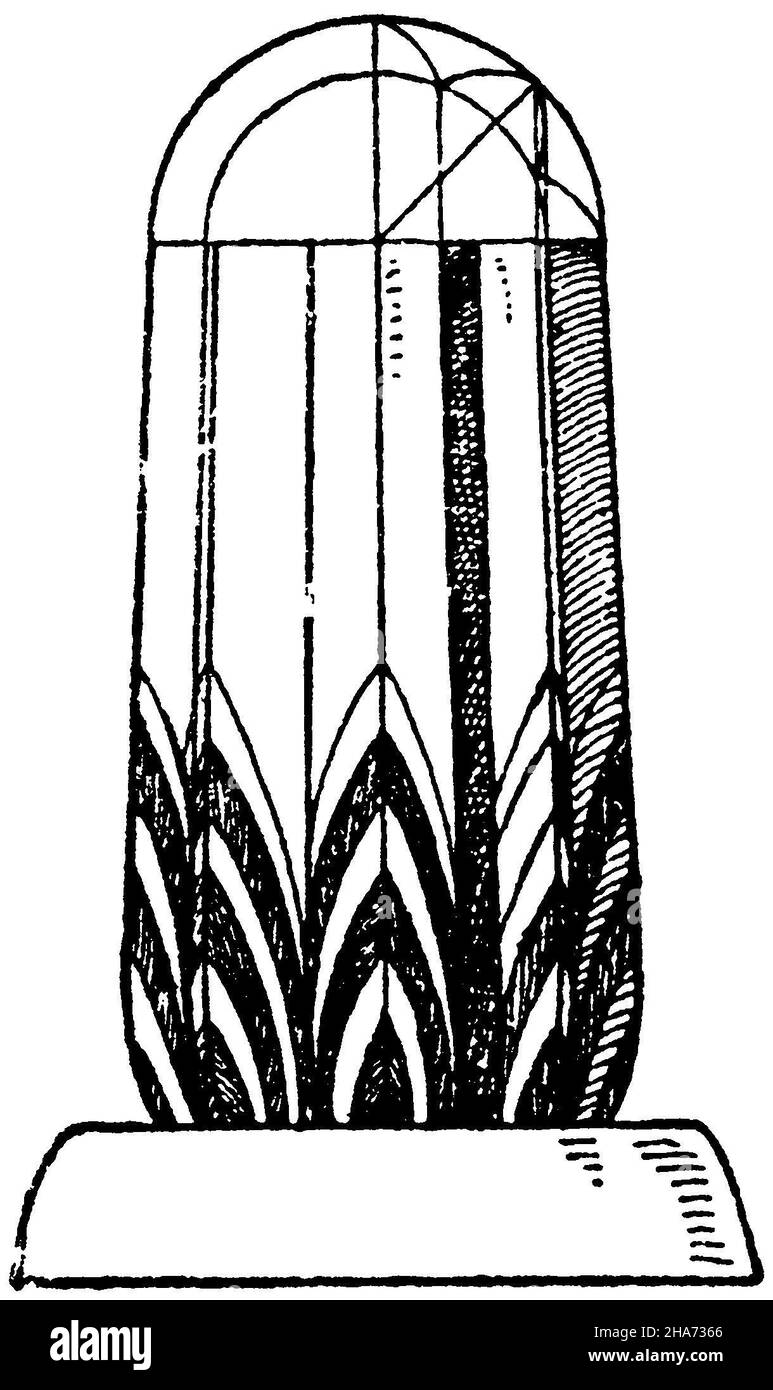 Base de la colonne : base égyptienne du temple de Thutmes III à Karnac.(Raguenet), , ML (livre de motifs, ) Banque D'Images