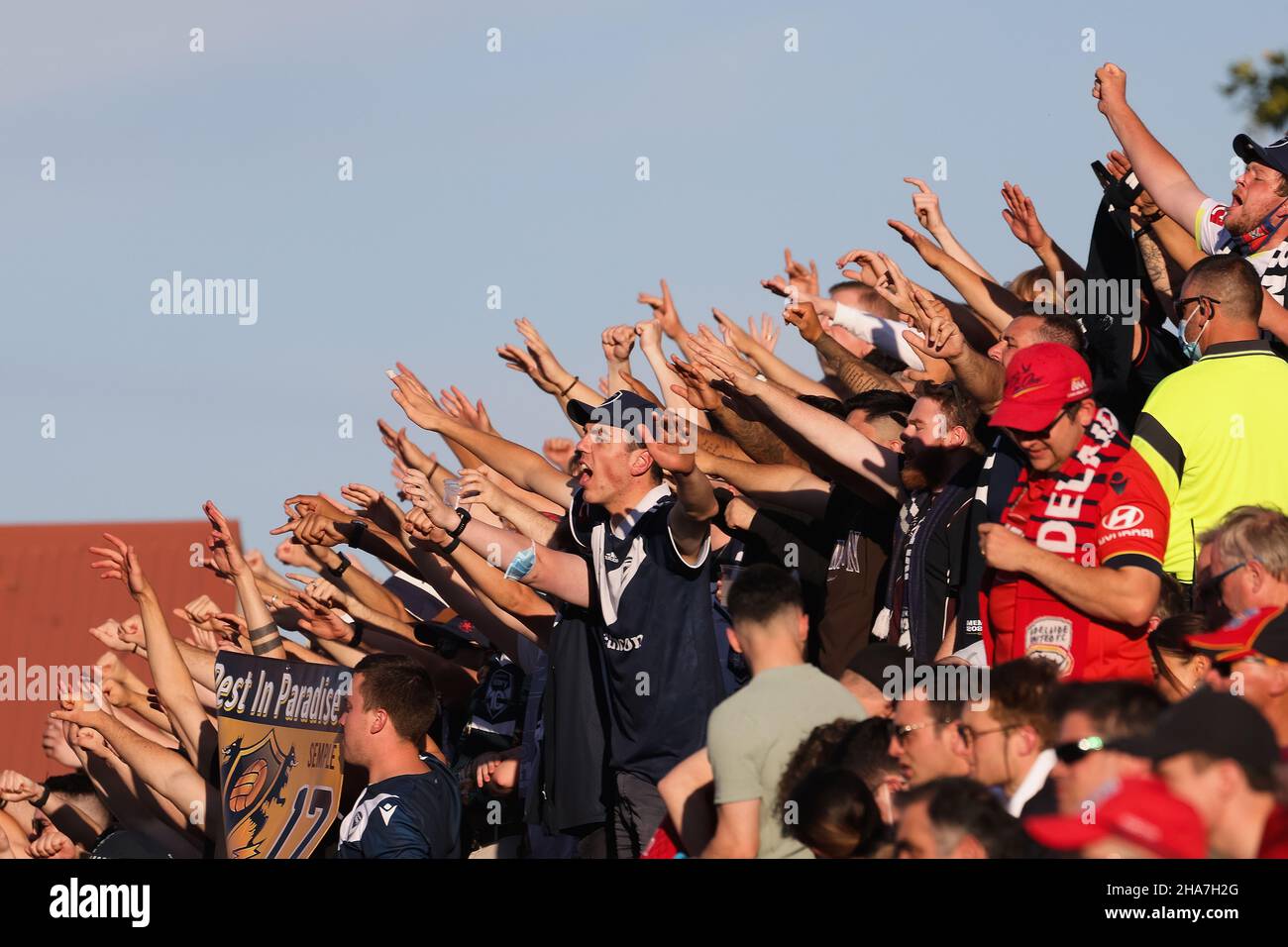 Adélaïde, Australie, 11 décembre 2021.Melbourne remporte la victoire en action lors du match de football a-League 3 entre Adelaide United et Melbourne Victory FC au stade Coopers, le 11 décembre 2021 à Adélaïde, en Australie.Crédit : Peter Mundy/Speed Media/Alay Live News Banque D'Images