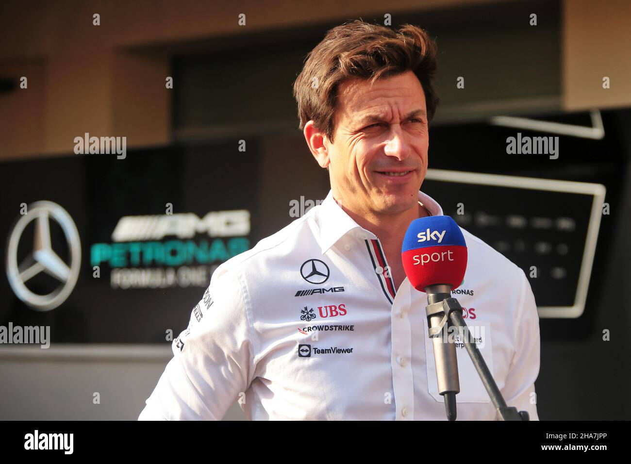 Toto Wolff (GER) Mercedes AMG F1 actionnaire et directeur exécutif.11.12.2021. Championnat du monde de Formule 1, Rd 22, Grand Prix d'Abu Dhabi, circuit de Yas Marina, Abu Dhabi, Journée de qualification.Le crédit photo doit être lu : images XPB/Press Association. Banque D'Images