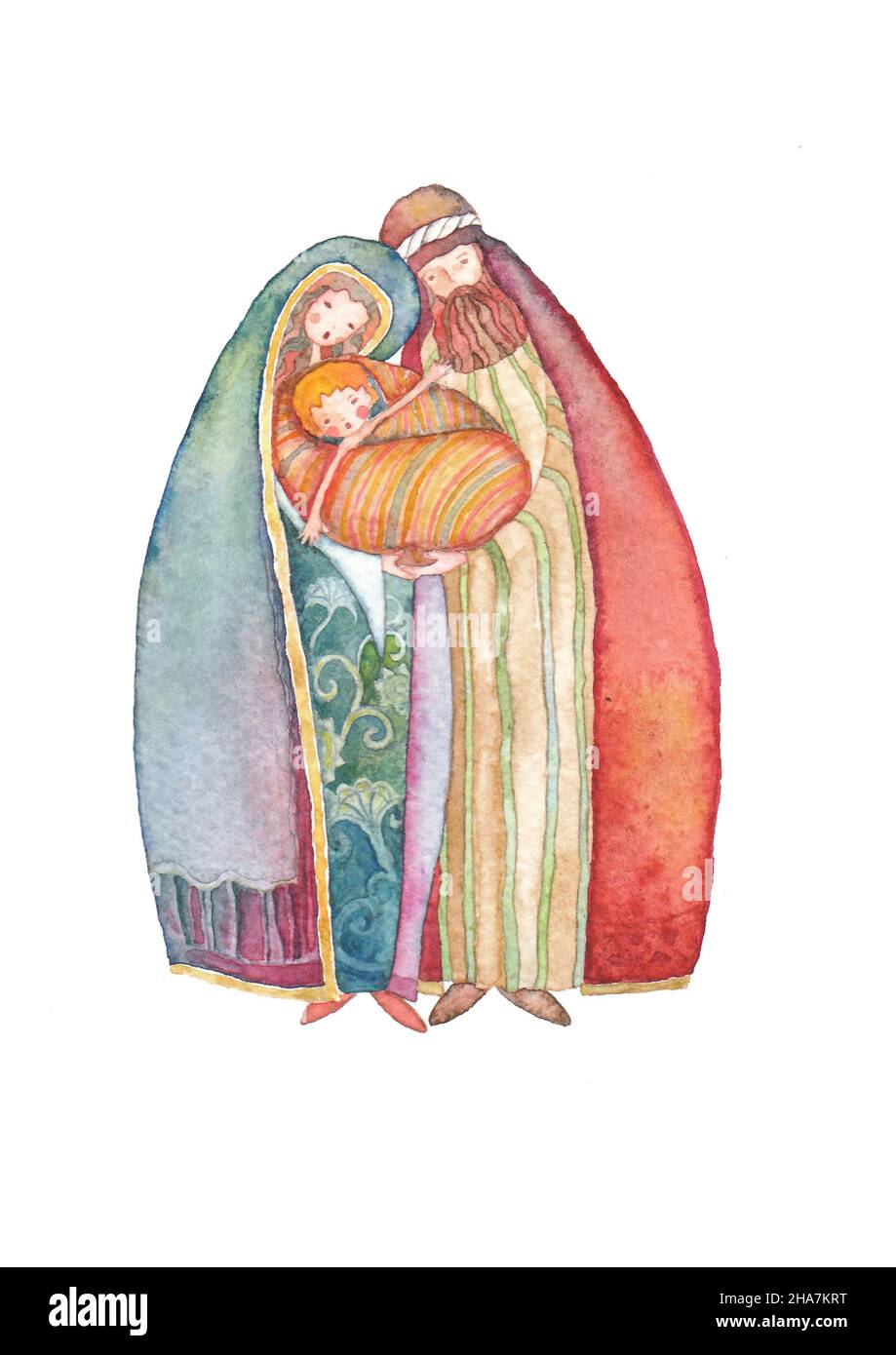 Scène Nativité de Noël.Jésus, Marie, Joseph Banque D'Images