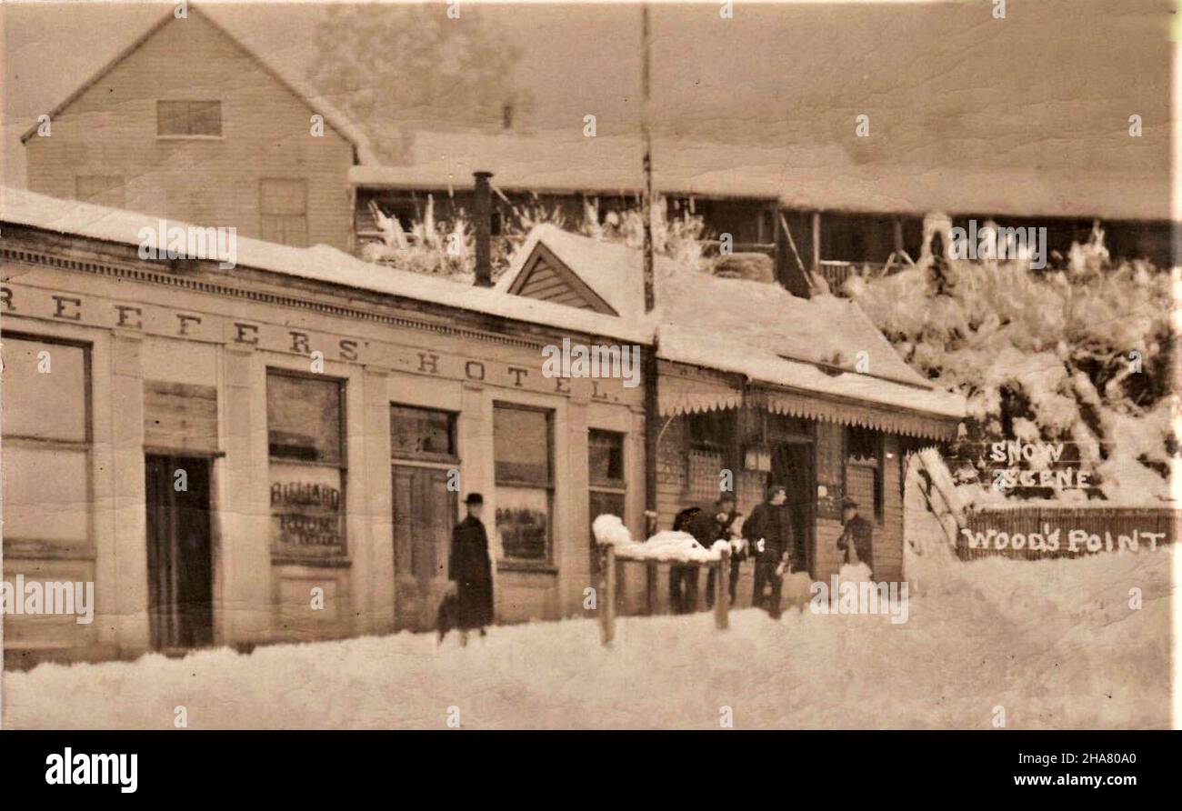 Reefers Hotel, Woods point, Victoria - très début 1900s Banque D'Images