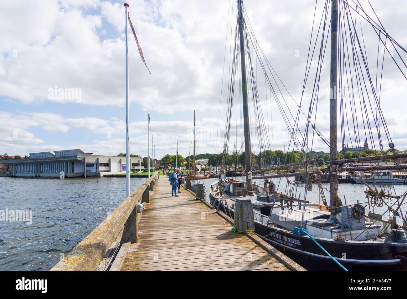 Roskilde: marina, Roskilde Fjord, à Roskilde, ZELANDE, Sealand,Sjaelland, Danemark Banque D'Images