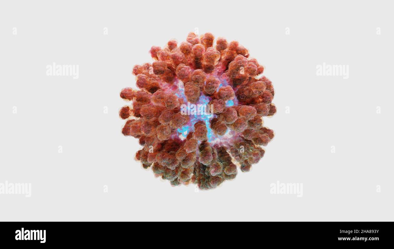 SARS-CoV-2 coronavirus variante Omicron. Delta cellulaire et MU variante of interest(VOI),B.1.621,B.1.1.529,C.37.COVID 19 Delta plus,MU variant, muté Banque D'Images