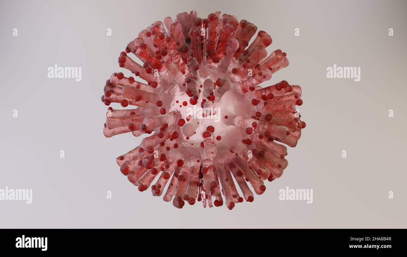 SARS-CoV-2 coronavirus variante Omicron. Delta cellulaire et MU variante of interest(VOI),B.1.621,B.1.1.529,C.37.COVID 19 Delta plus,MU variant, muté Banque D'Images