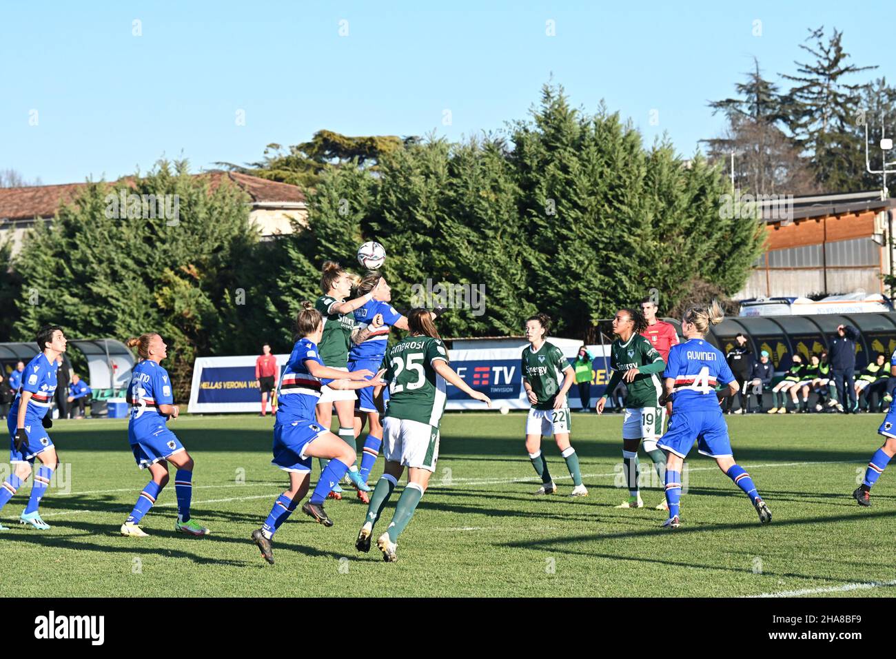 Anna Catelli (Vérone) pendant Hellas Verona femmes vs UC Sampdoria, football italien Serie A Women Match à Vérone, Italie, décembre 11 2021 Banque D'Images