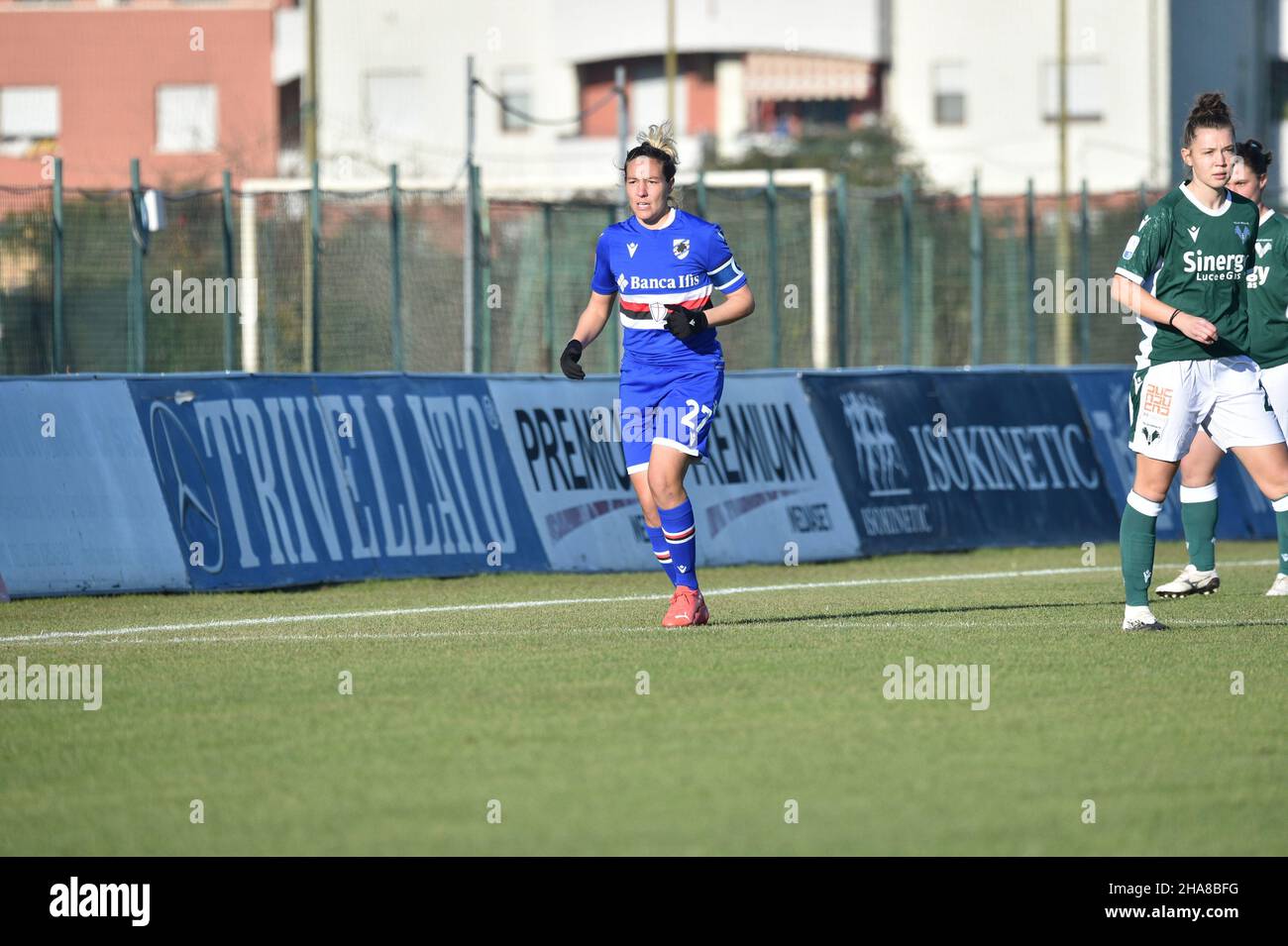 Stefania Tarenzi (Sampdoria) pendant Hellas Verona femmes vs UC Sampdoria, football italien Serie A Women Match à Vérone, Italie, décembre 11 2021 Banque D'Images