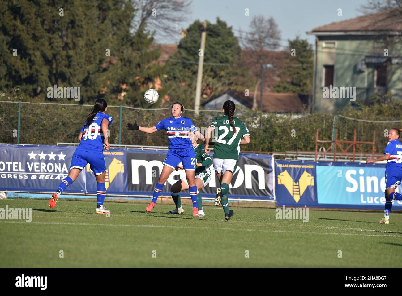 Stefania Tarenzi (Sampdoria) pendant Hellas Verona femmes vs UC Sampdoria, football italien Serie A Women Match à Vérone, Italie, décembre 11 2021 Banque D'Images