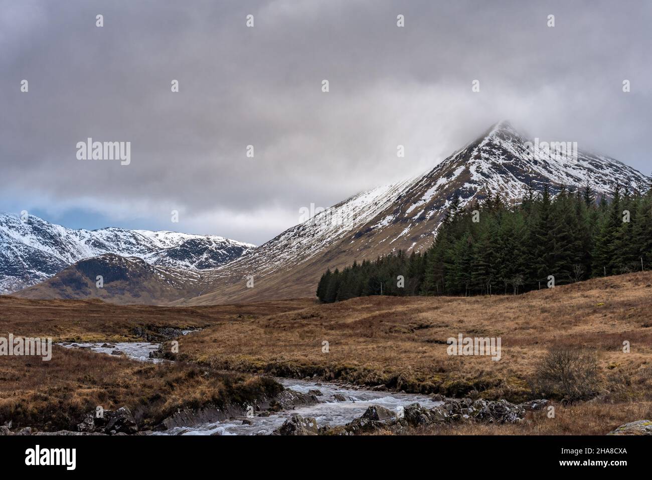 West Highlands Way - randonnée en Ecosse, en hiver Banque D'Images