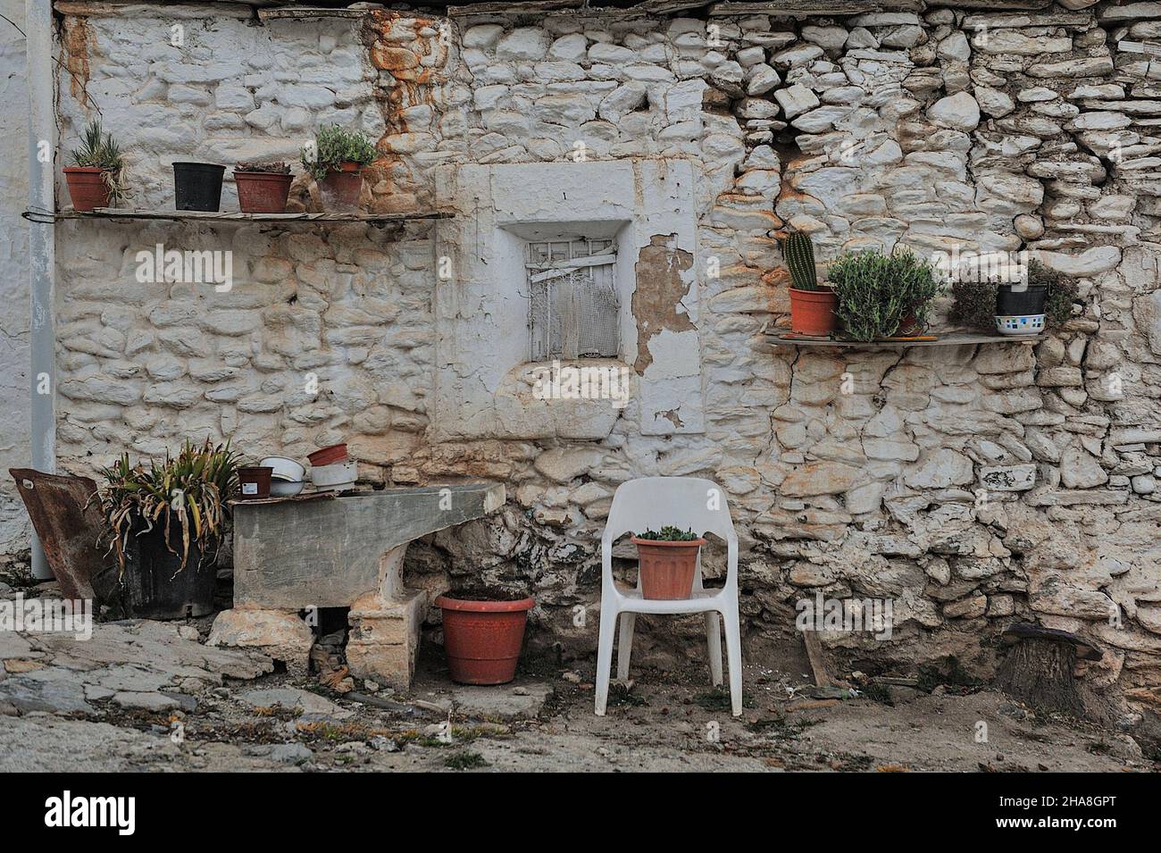 Coin de charme dans un village rural en Andalousie Banque D'Images