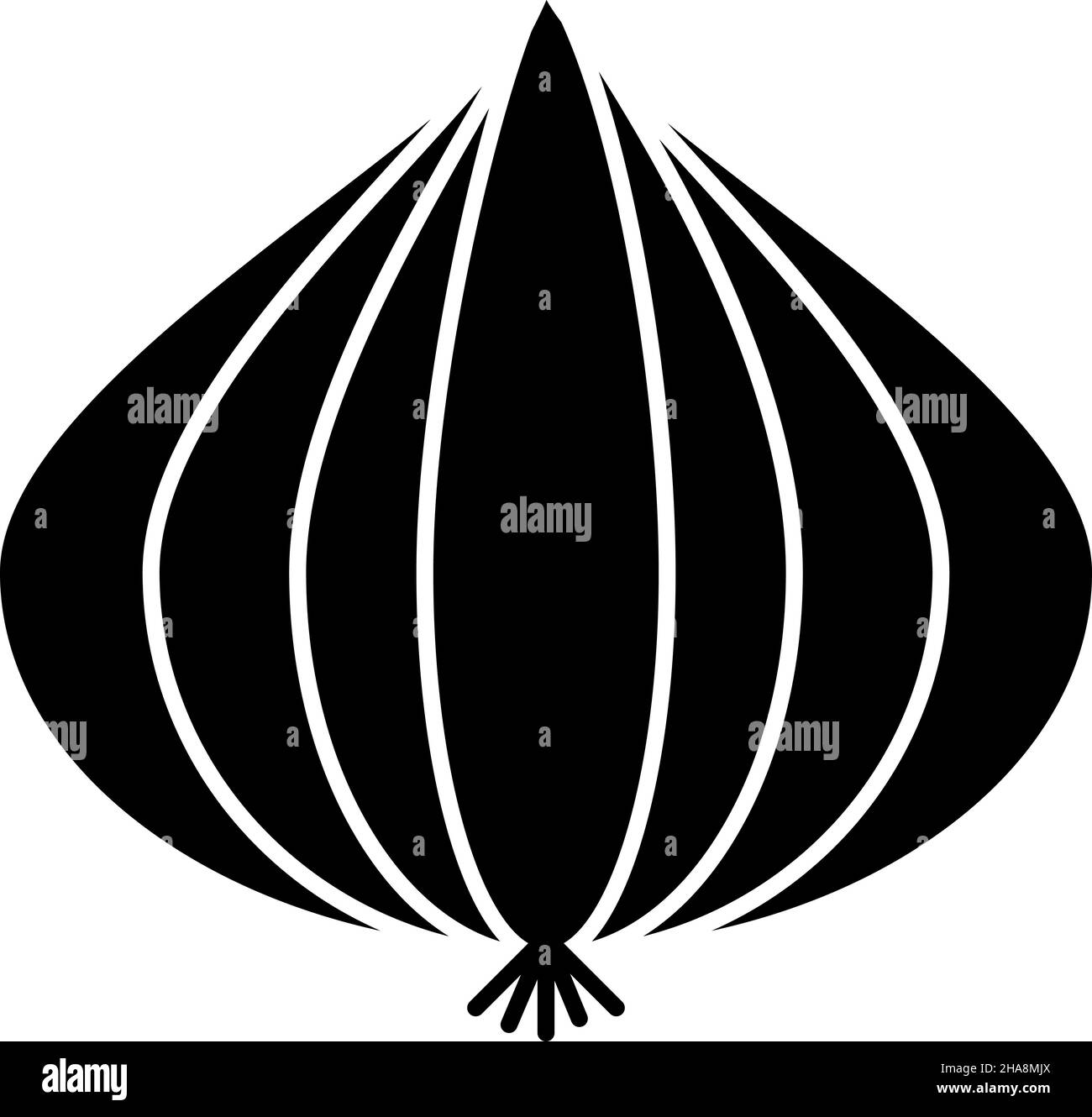 Symbole de glyphe d'oignon vecteur de légumes Illustration de Vecteur