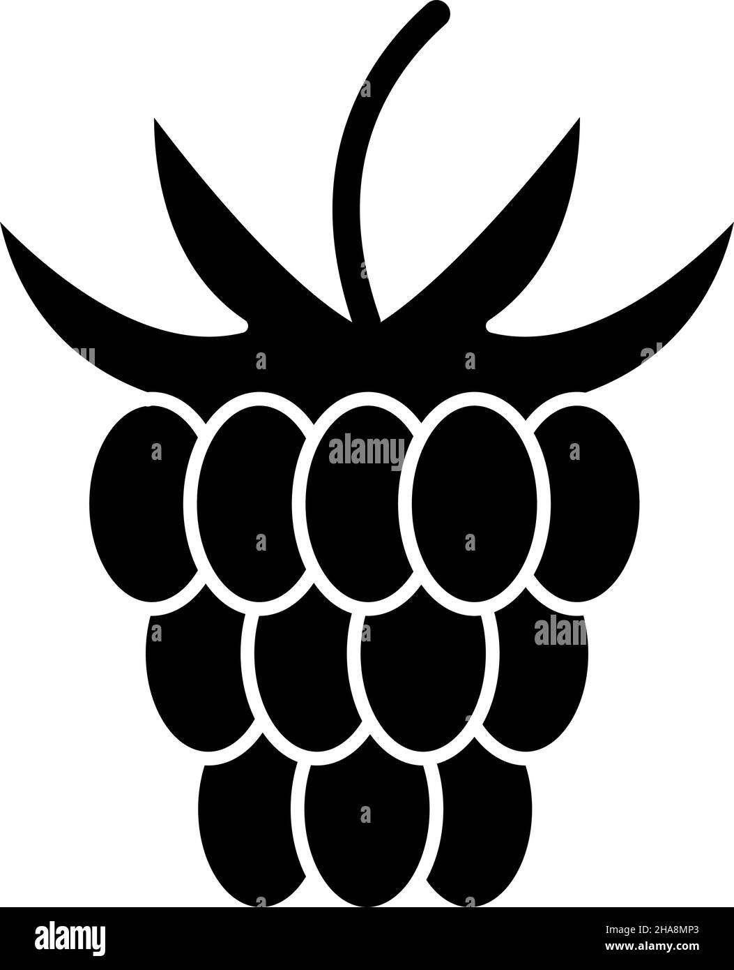 Vecteur de fruits Raspberry Glyph Icon Illustration de Vecteur