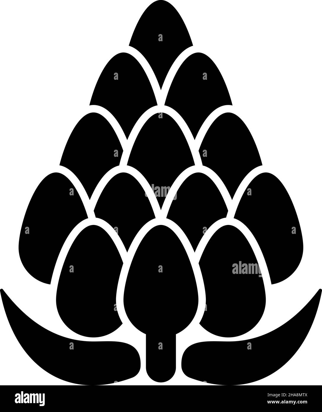 Artishoke Glyph icône vecteur de légumes Illustration de Vecteur