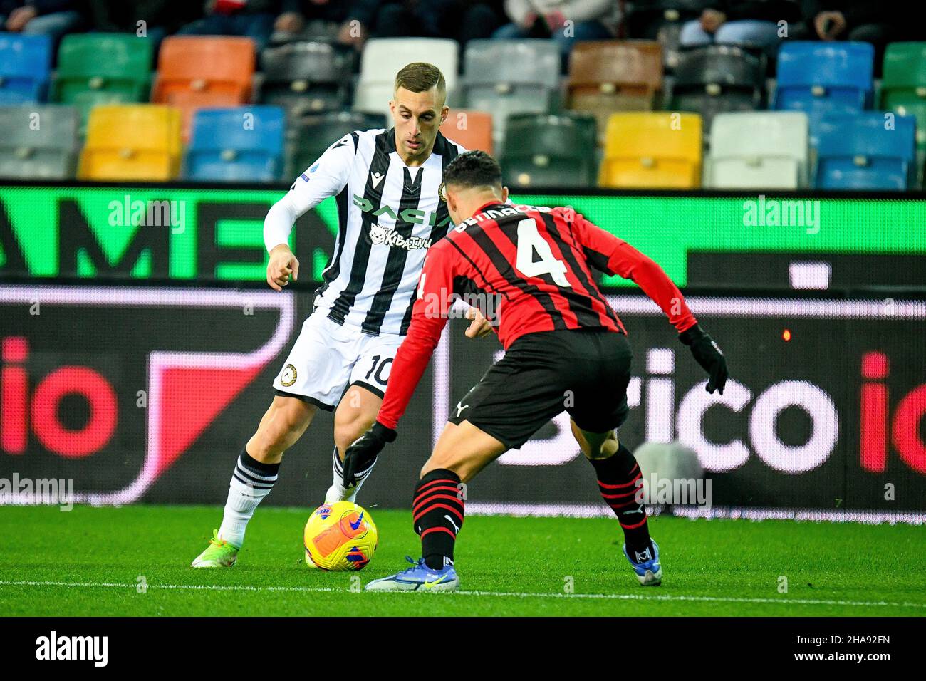 Noa Skoko of Hajduk Split in action against Victor Eletu of Milan