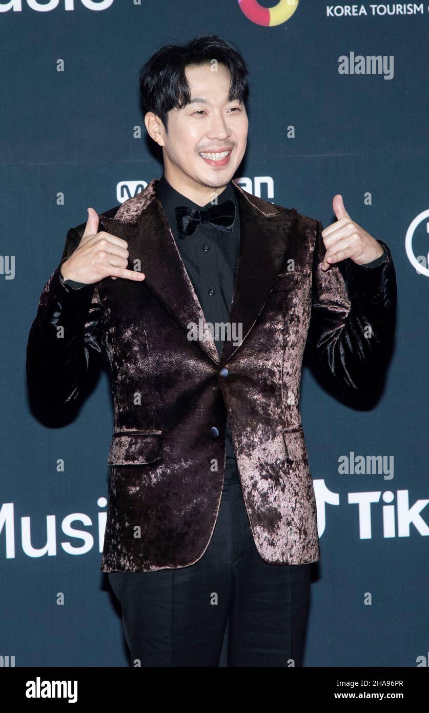 PAJU, Corée du Sud.11th décembre 2021.Haha, chanteur sud-coréen de K-Pop, participe à un appel photo pour les 'Mnet Asian Music Awards 2021' au studio CJ ENN à Paju, en Corée du Sud, le 11 décembre 2021.(Photo par: Lee Young-ho/Sipa USA) crédit: SIPA USA/Alay Live News Banque D'Images