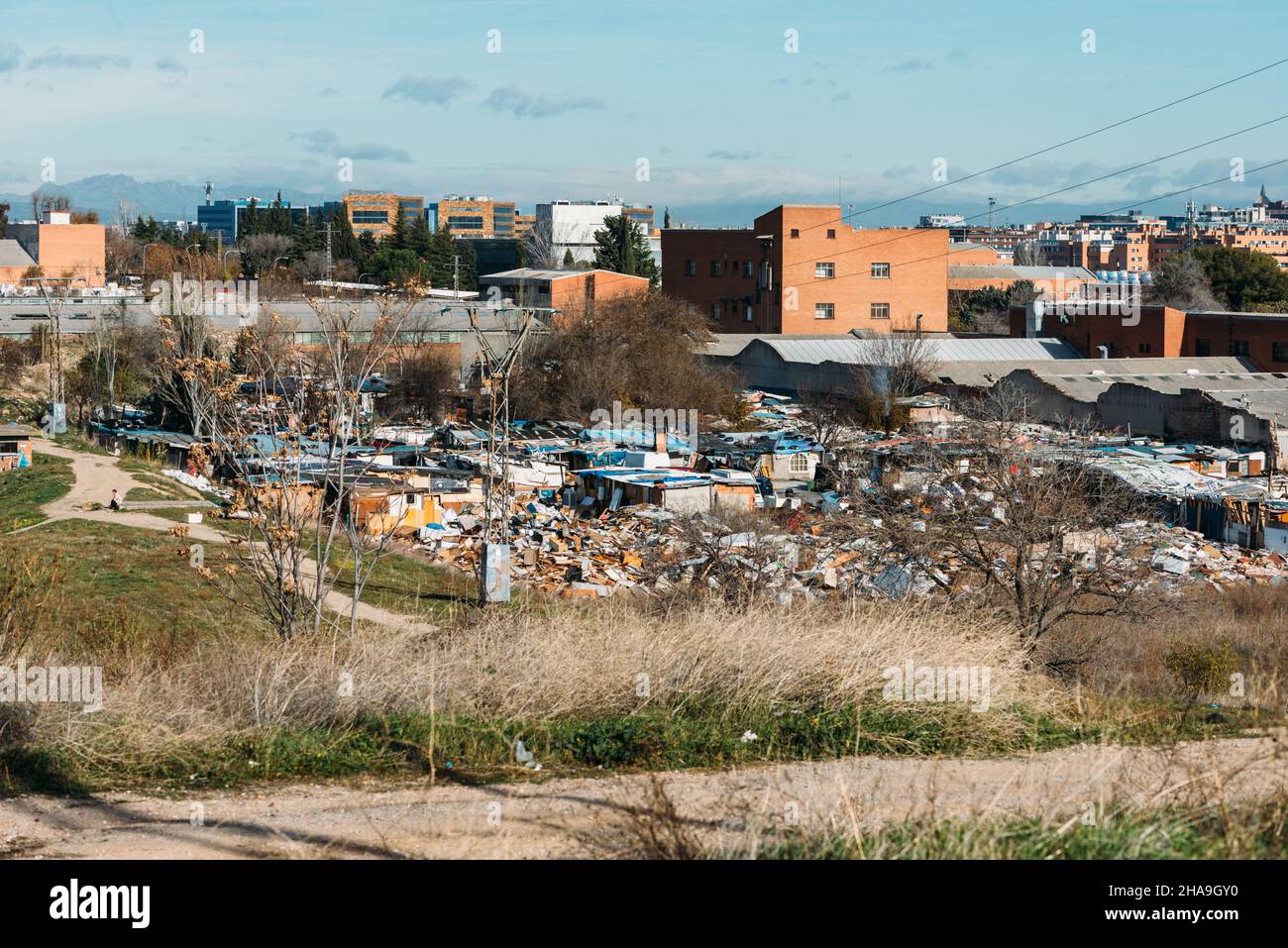 Slum squalor à Fuencarral, Madrid, Espagne Banque D'Images