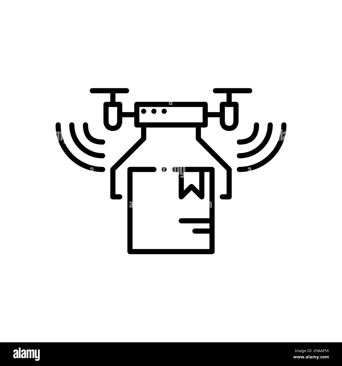 Livraison automatisée de drones sans contact.Pixel Perfect, icône de contour modifiable Illustration de Vecteur Livraison automatisée de drones sans contact.Pixel Perfect, icône de contour modifiable Illustration de Vecteur