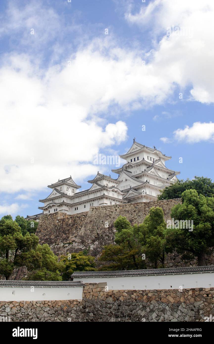 Château Himeji, également connu sous le nom de Château de Heron blanc, à Himeji, préfecture de Hyogo, Japon. Banque D'Images