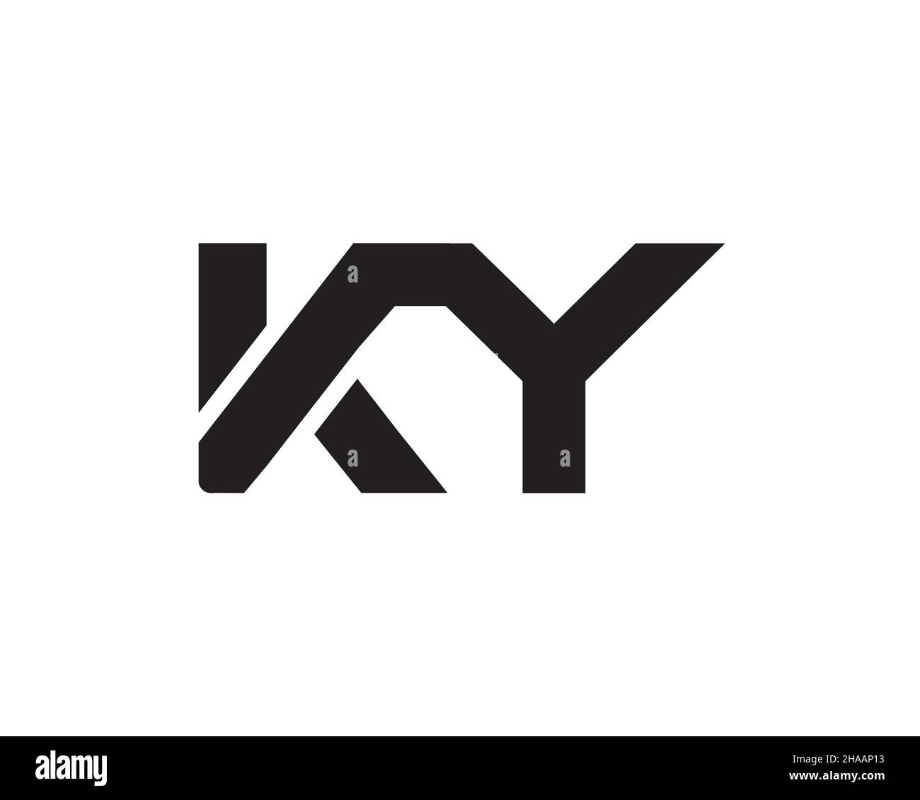 Original KY logo unique, attrayant et créatif moderne.Vecteur de logo KY.Logo KY minimaliste Illustration de Vecteur