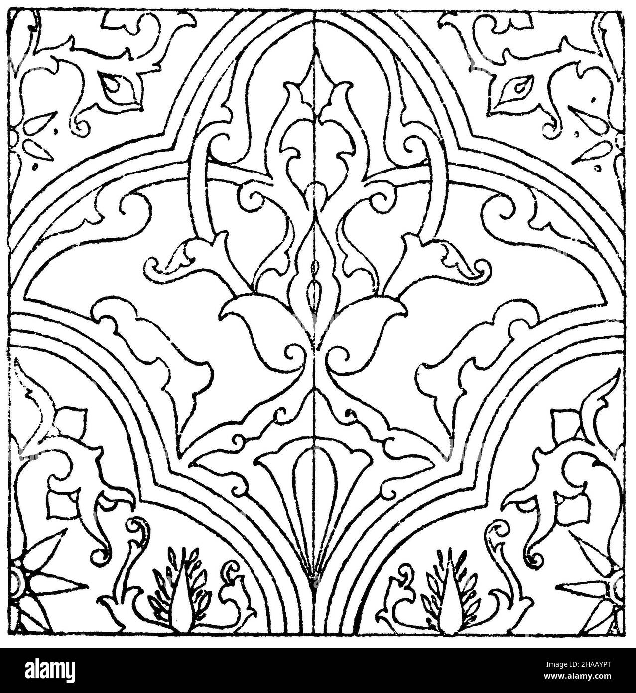 Motif de peinture murale: Peinture arabe de la mosquée Kaitbay.(Prisse d'Avennes), , SL?(Carnet de modèles, ), Wandmalereimhuster: Wandmalereimhuster: Arabische Malerei aus der Moschee Kaitbay.(Prisse d'Avennes) Banque D'Images