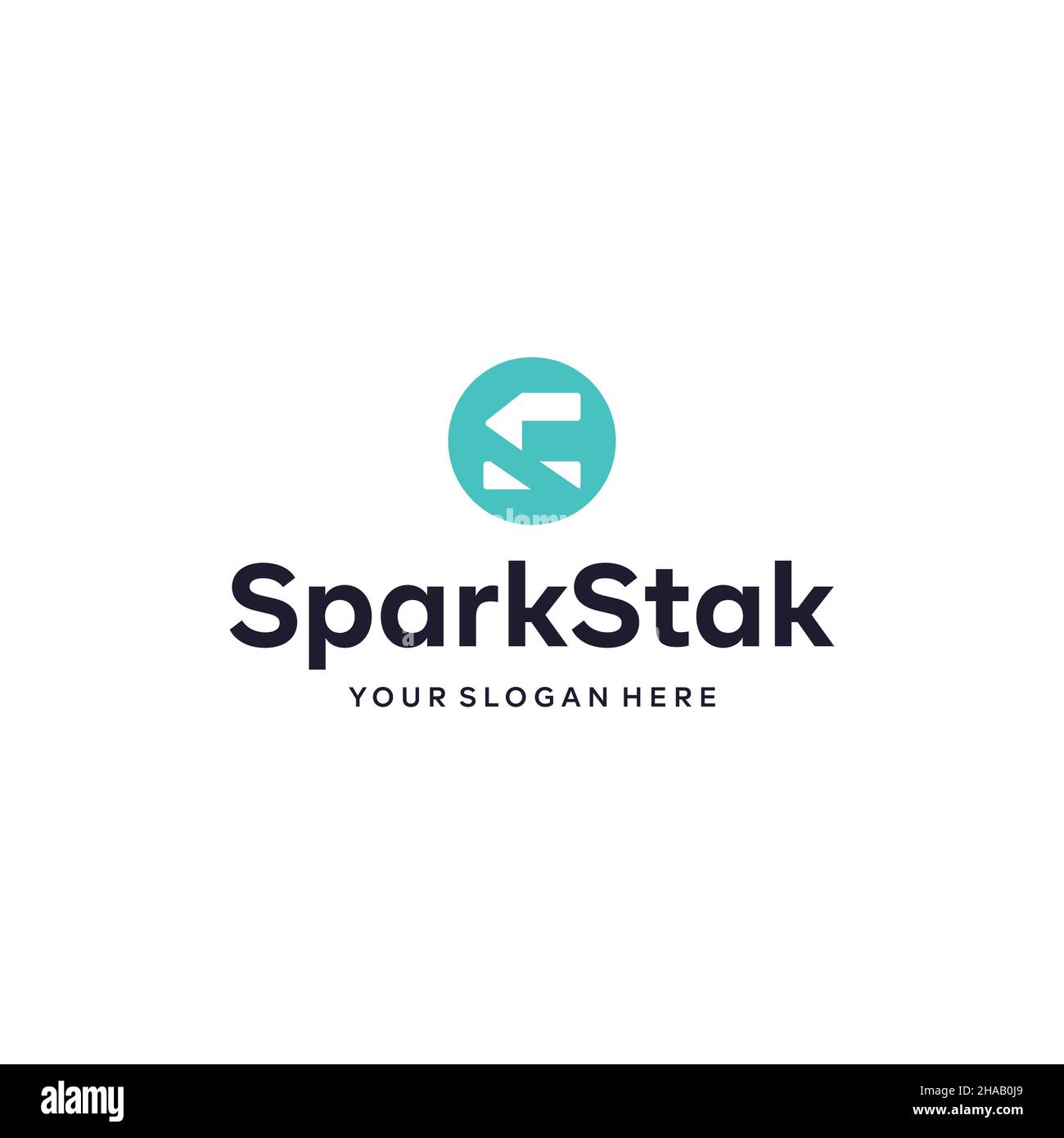 Design minimaliste avec logo SPARKSTAK Illustration de Vecteur