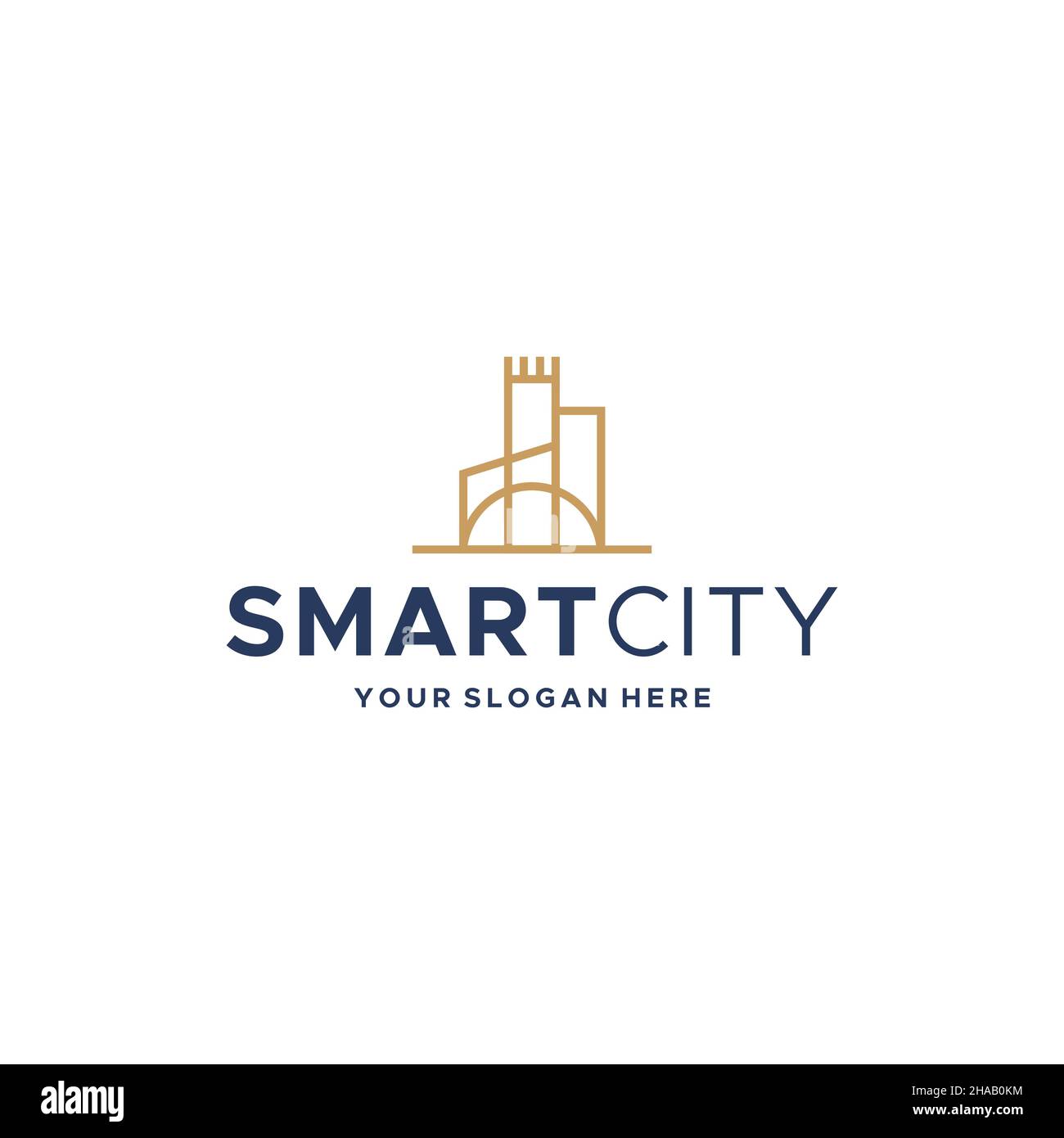 Appartement SMARTCITY immobilier bâtiment logo design Illustration de Vecteur