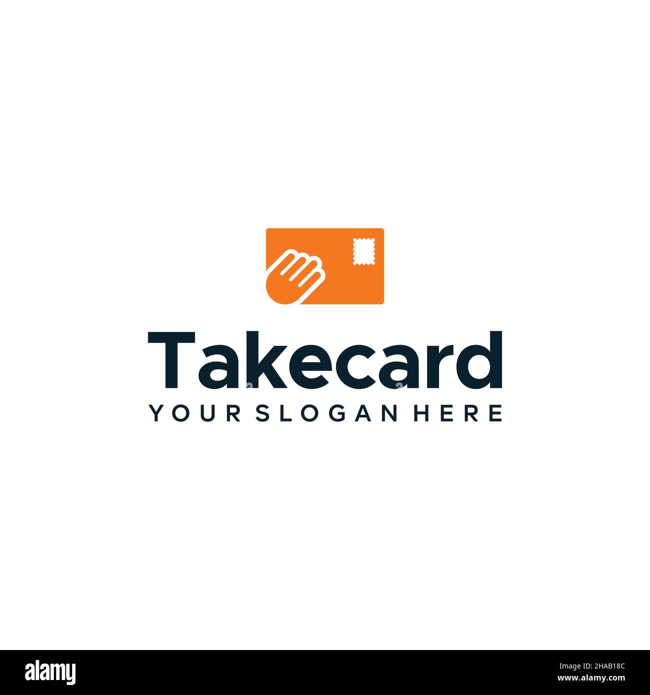 Design minimaliste avec logo « TAKE CARD » Illustration de Vecteur