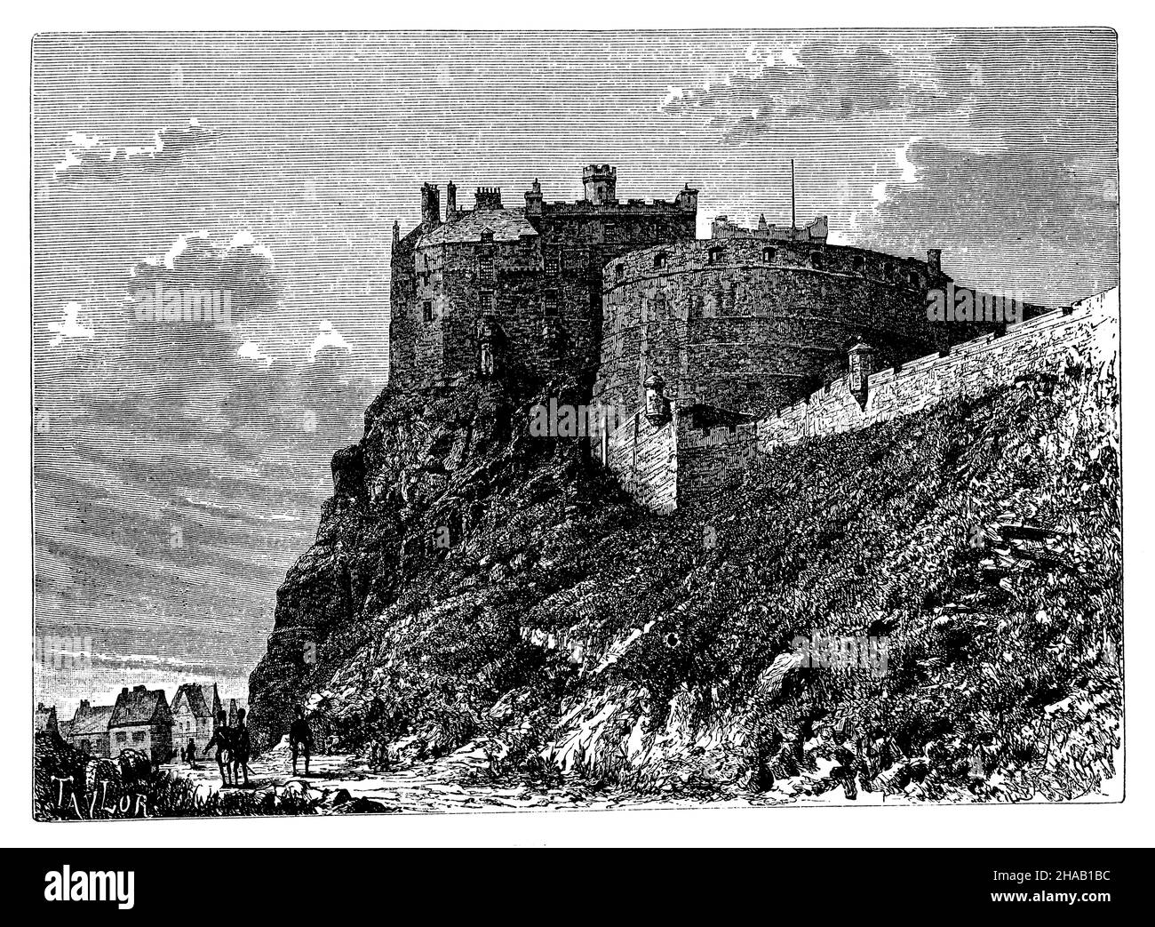 Château d'Edinburg, , (livre d'histoire, 1902), Schloss von Edinburg Banque D'Images