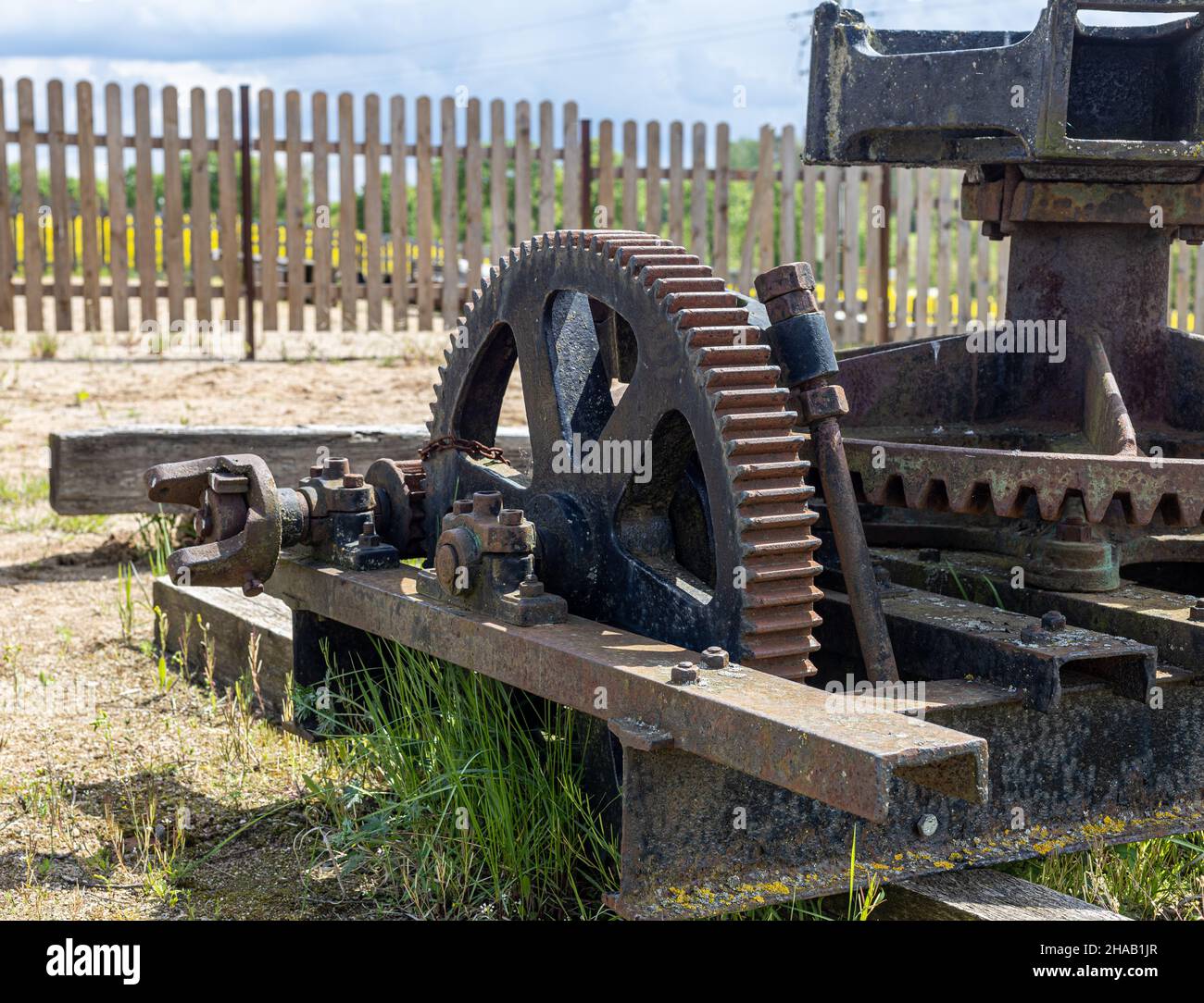 Ancien mécanisme de la machine avec engrenages Photo Stock - Alamy