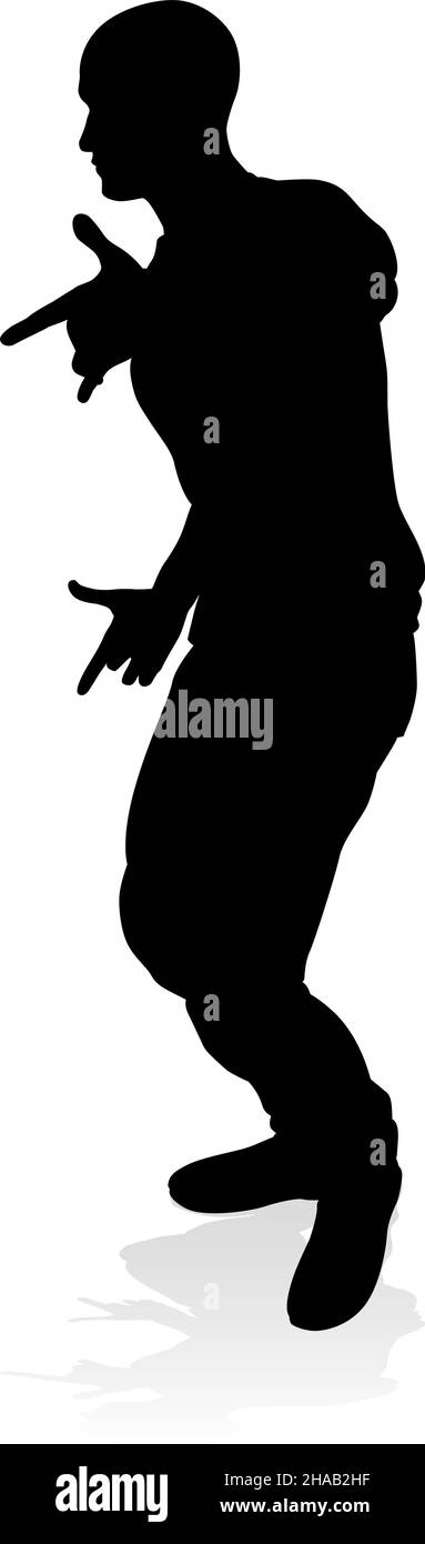 Street Dance Dancer Silhouette Illustration de Vecteur