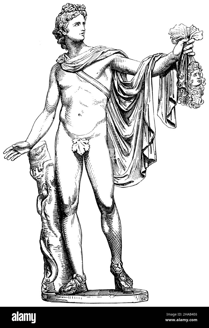 Apollon du Belvédère.Rome, Vatican, , (livre d'histoire culturelle, 1892),Apollon vom Belvedere.ROM, Vatikan, Apollon du Belvédère.Rome, Vatican Banque D'Images