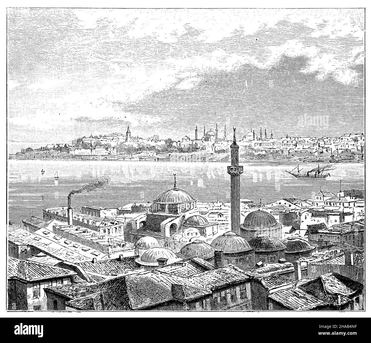 Constantinople, , (livre de géographie, 1904), Konstantinopel,Constantinople Banque D'Images