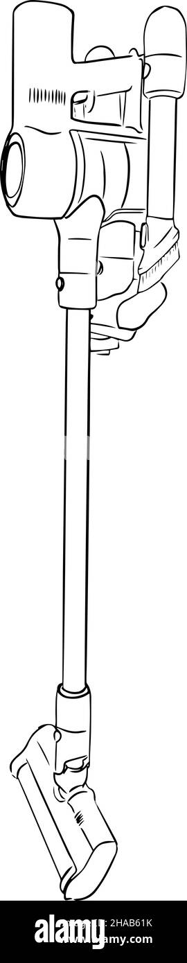 schéma de l'aspirateur vertical Illustration de Vecteur