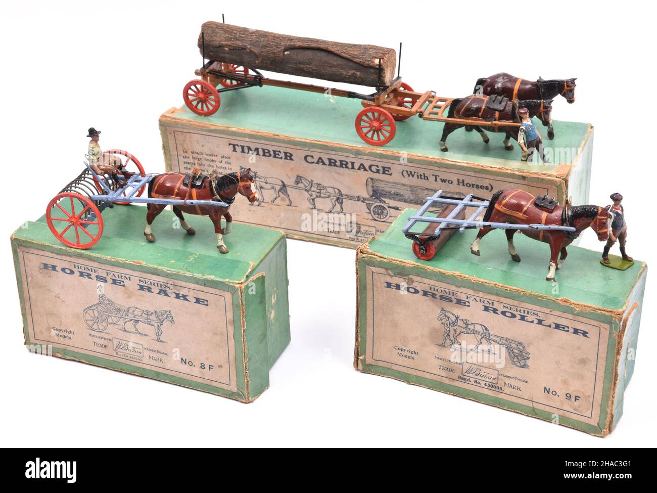 W Grande-Bretagne avant la guerre mondiale 2 jouets de ferme pour enfants Banque D'Images