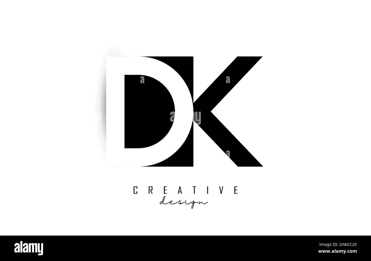 Logo NSP avec motif espace négatif noir et blanc.Lettres D et k avec typographie géométrique.Illustration vectorielle créative avec lettres. Illustration de Vecteur Logo NSP avec motif espace négatif noir et blanc.Lettres D et k avec typographie géométrique.Illustration vectorielle créative avec lettres. Illustration de Vecteur