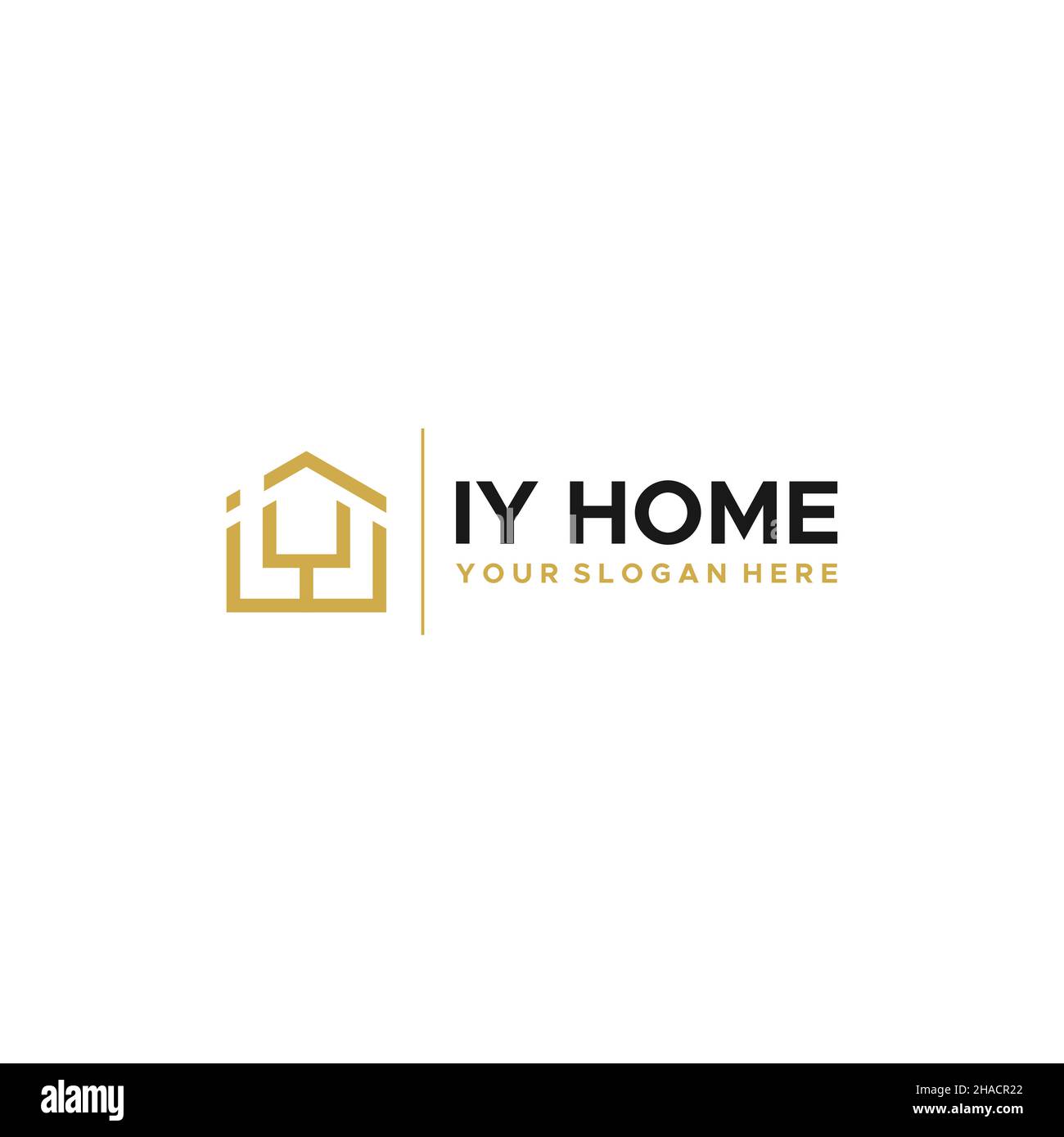 lettre marque initiale IY HOME House logo design Illustration de Vecteur